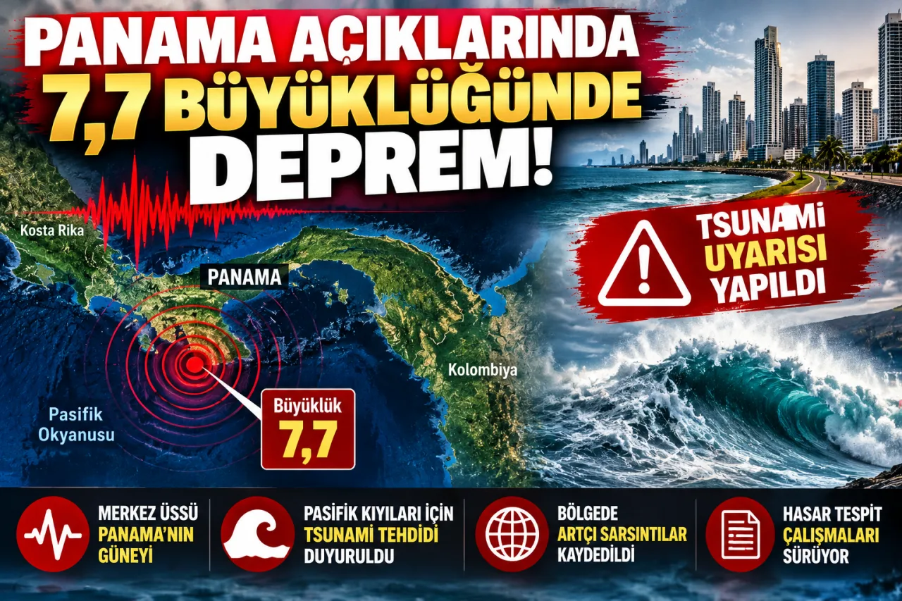PANAMA’DA 7,7 BÜYÜKLÜĞÜNDE DEPREM! TSUNAMİ UYARISI YAPILDI